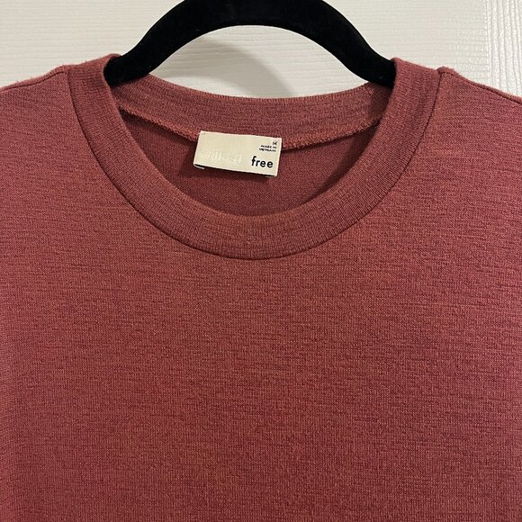 Aritzia - Wilfred Free - Pink Bodycon Cotton Midi Dress - Size M - Picture 2 of 3